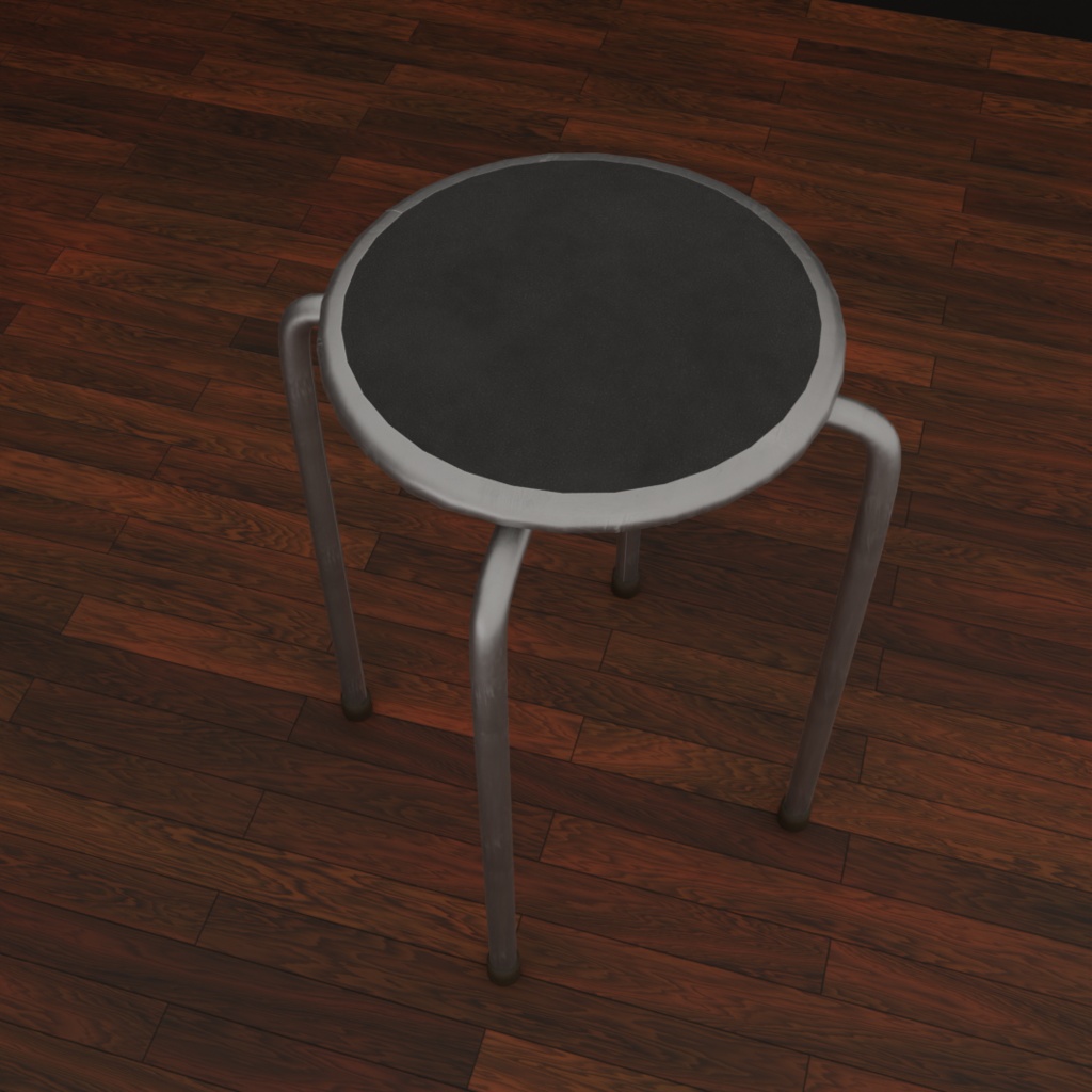 丸型パイプ椅子(3Dデータ)