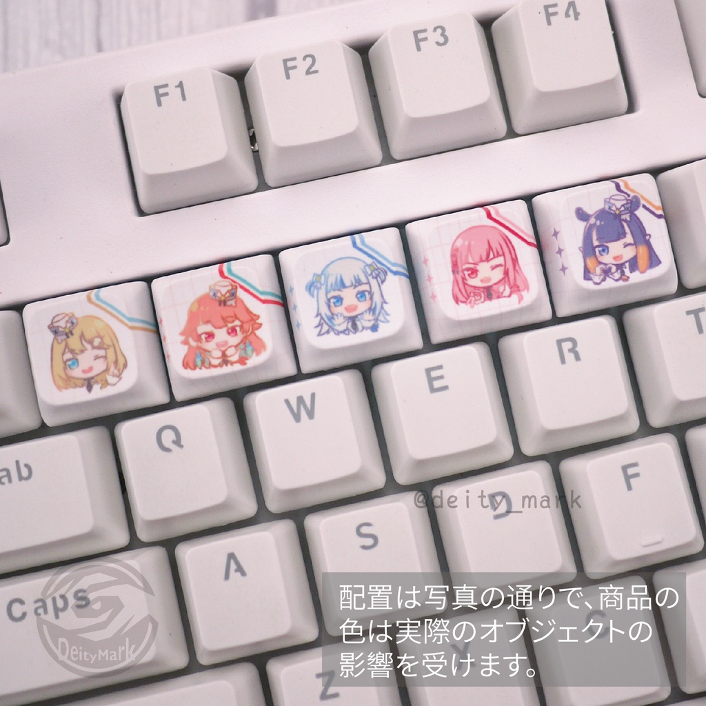 Deity Mark キーキャップ キーボード | ホロライブ Hololive English アイドルの服 【非公式】