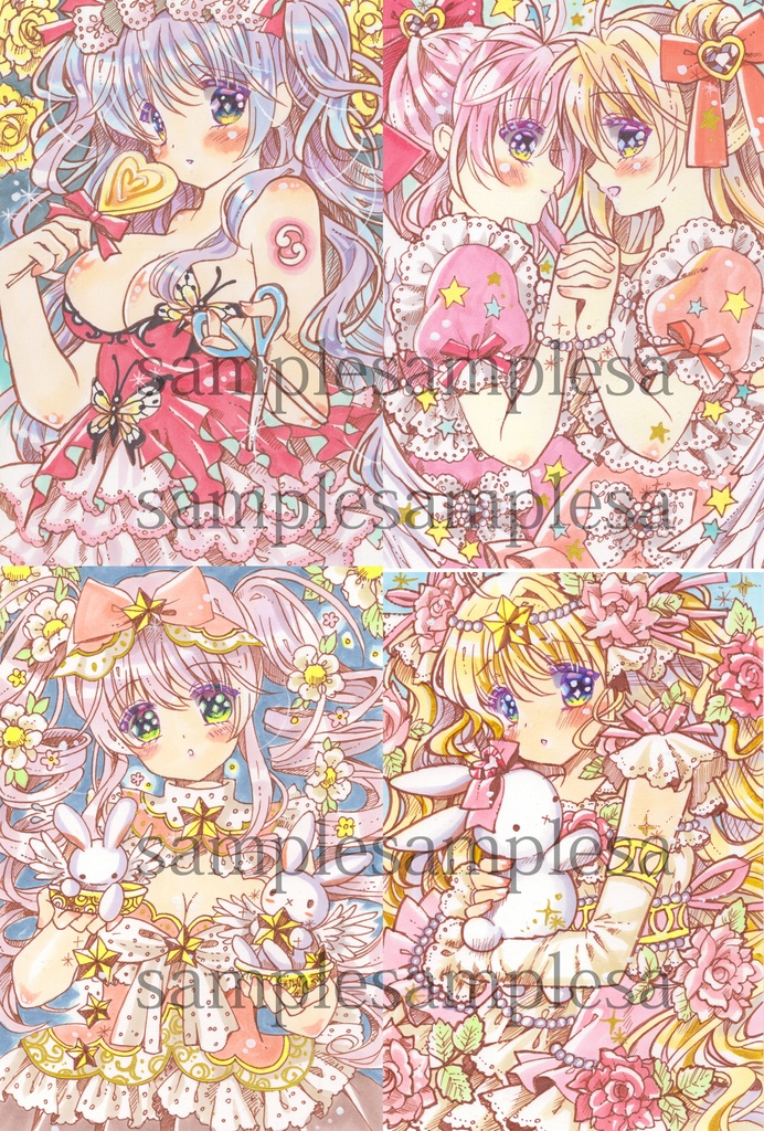 12星座の煌めき:12星座イラストフォトカード コンプリートセット 写真サイズ