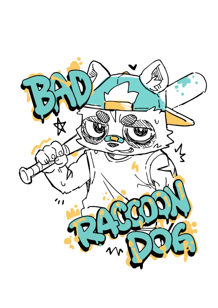 BAD RACCOON DOG -ワルたぬき- |T-shirt(予約商品)