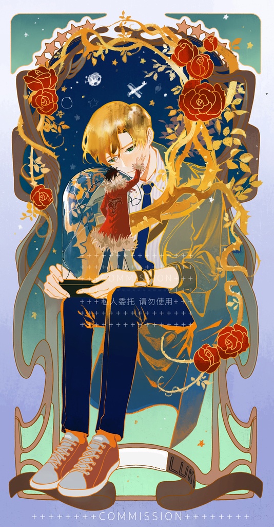 「Little Prince & His Rose」蓄光アクリルブロック(光組)