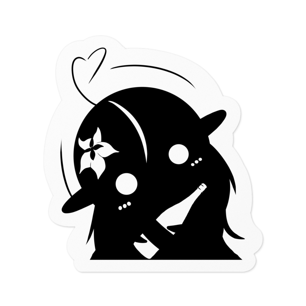 【非公式】雪花ラミィ…?(…● ●…)ステッカー 100 × 100 (mm) ↓ サイズ