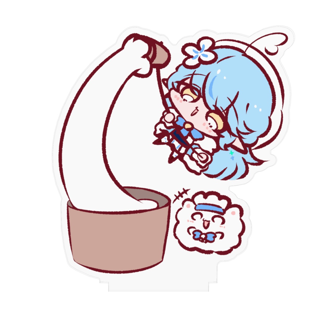 【非公式】雪花ラミィ アクリルフィギュア 100x100㎜ ↓ サイズ