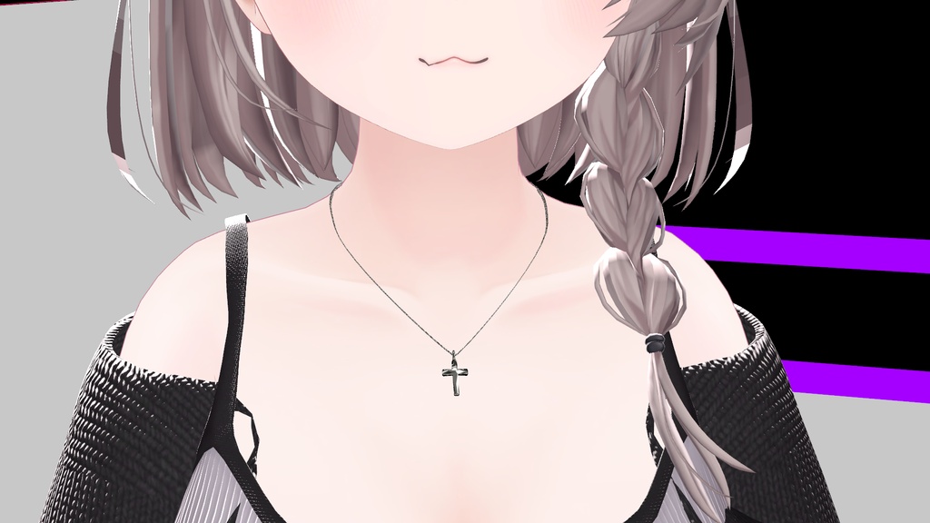 【無料】シンプル十字架ネックレス【海咲対応】