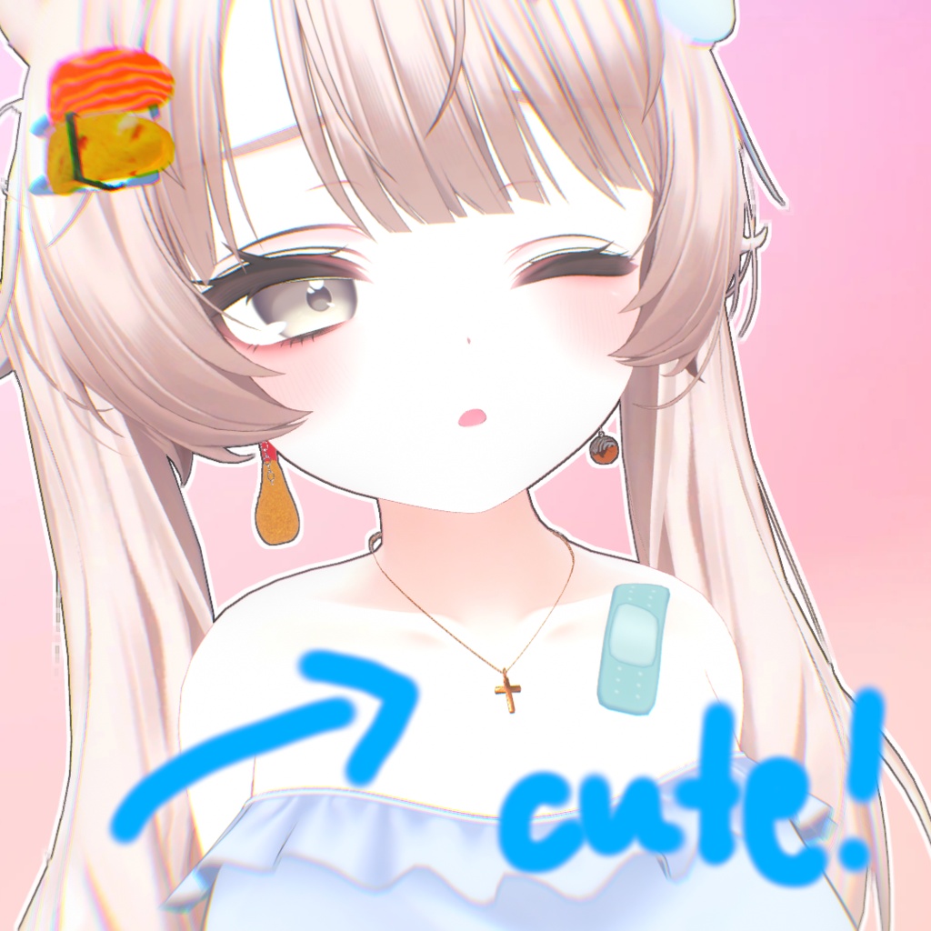 【無料】シンプル十字架ネックレス【海咲対応】
