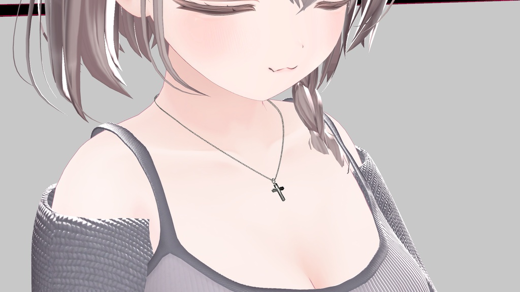 【無料】シンプル十字架ネックレス【海咲対応】