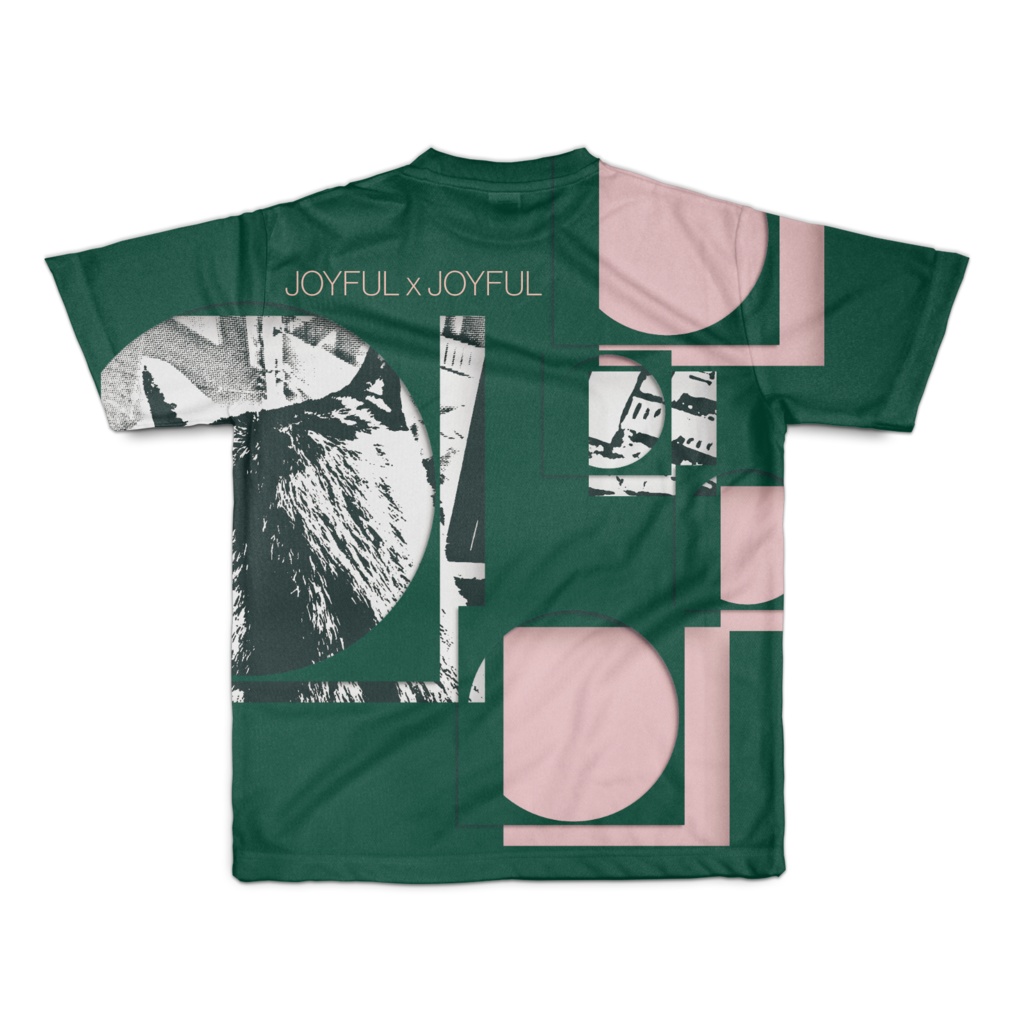 JOYFUL x JOYFUL 目ヂカラ猫 外緑内桃 フルグラフィックTシャツ