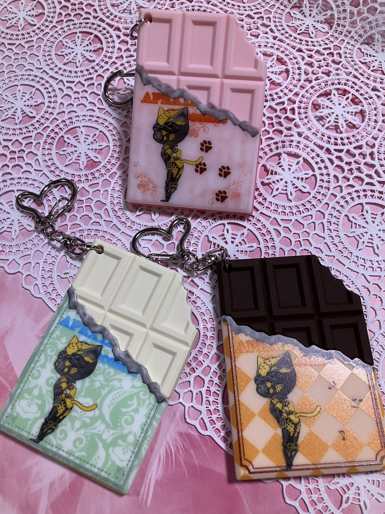 板チョコラバーキーホルダー