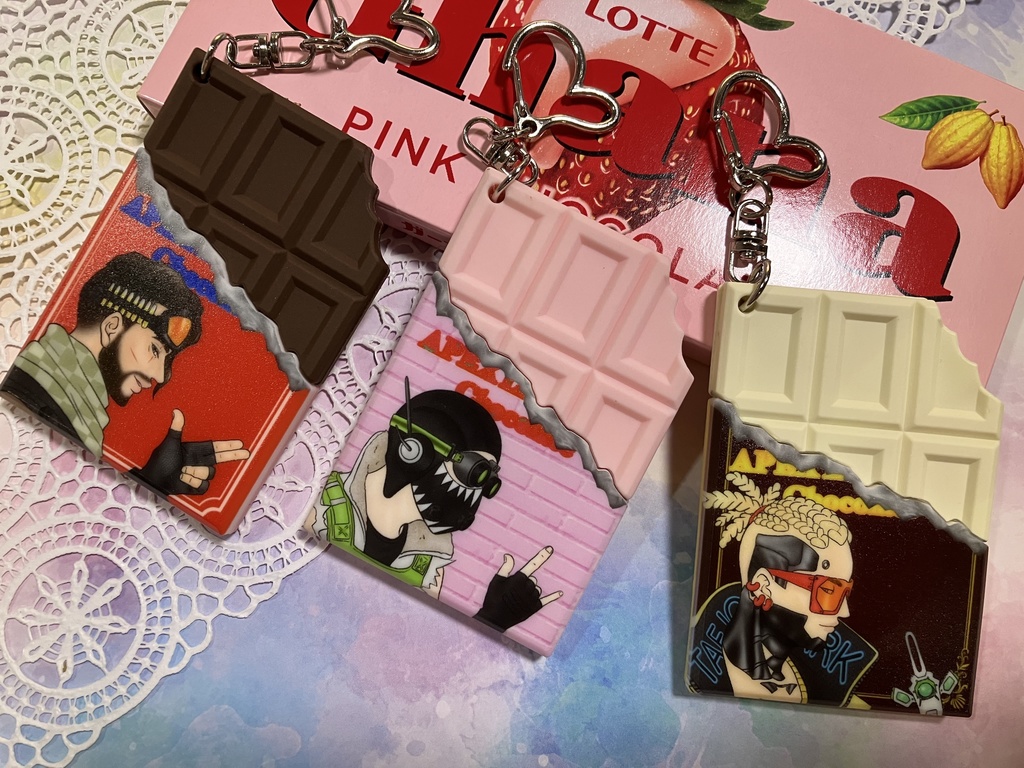 板チョコラバーキーホルダー
