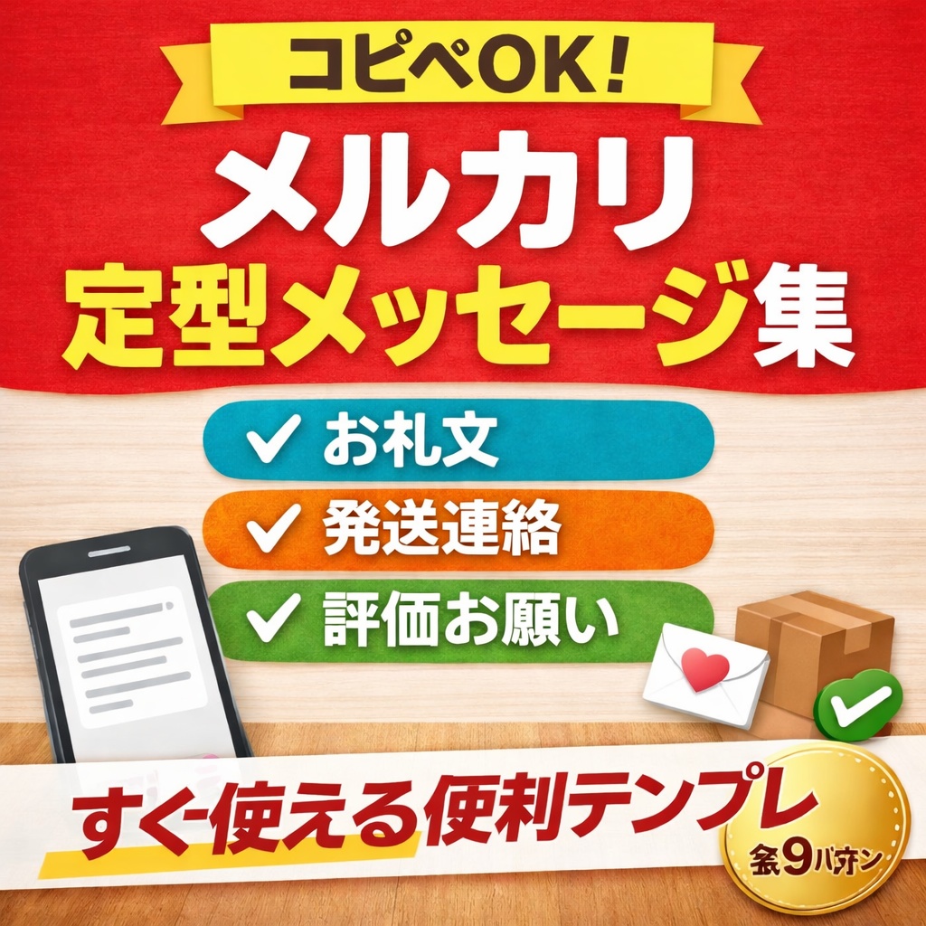 メルカリここから始めよう！   コピペOK｜メルカリ取引メッセージ文