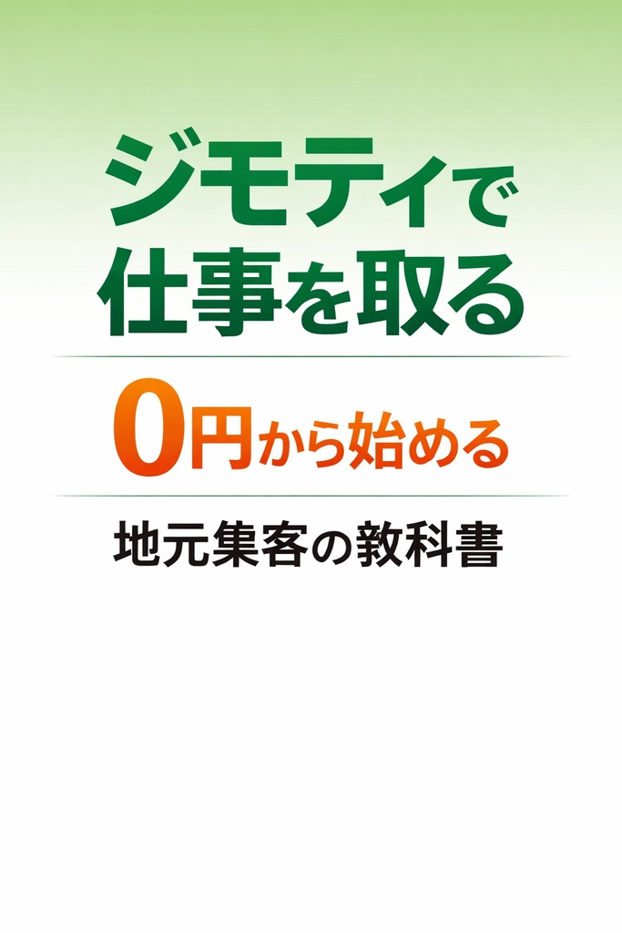ジモティだけで始める 　0円集客 × 小さく稼ぐ実践教材