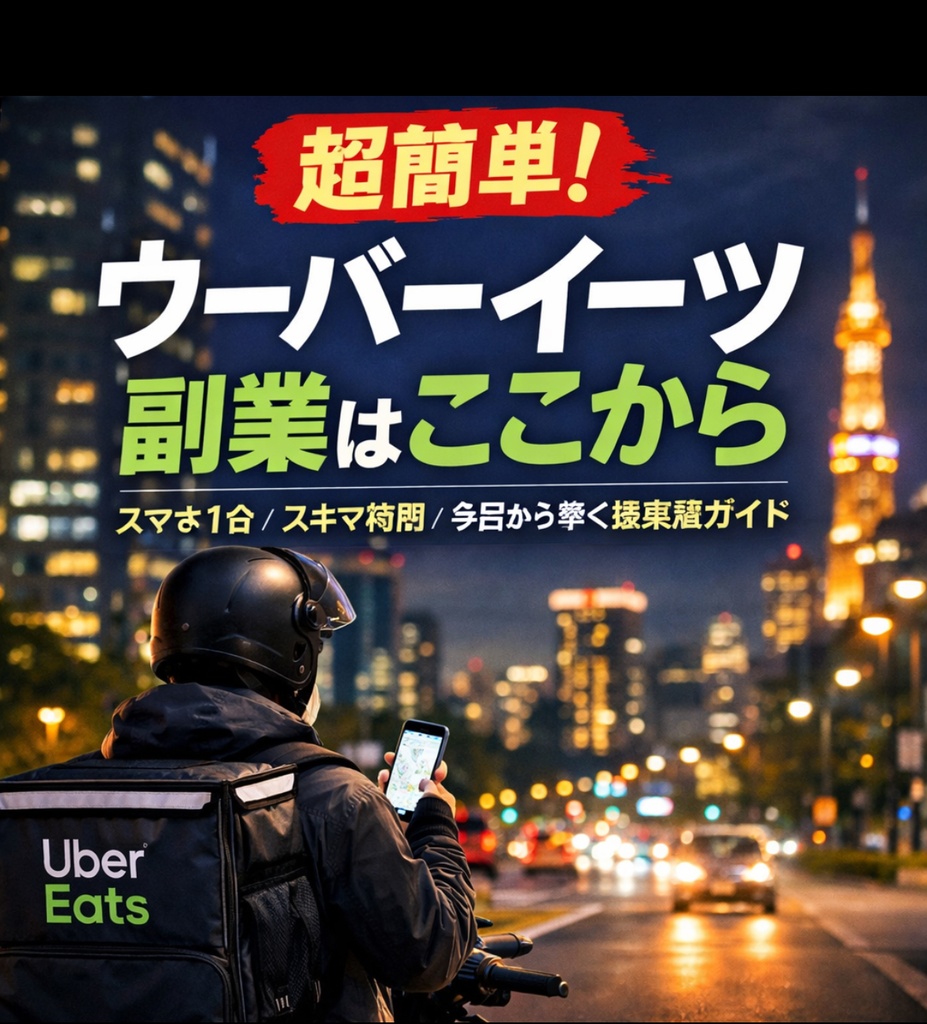 超簡単！ウーバーイーツ副業はここから ― スマホだけで月3〜5万円を安定させる実践ガイド ―