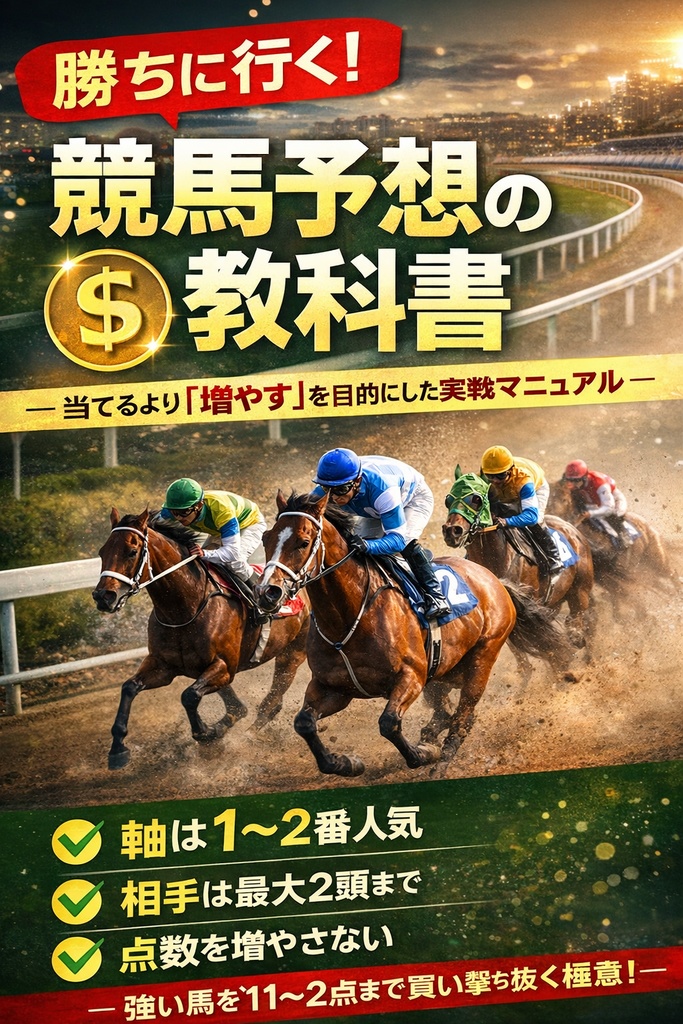 勝ちに行く！競馬予想の教科書  ― 当てるより「増やす」を目的にした実戦マニュアル ―
