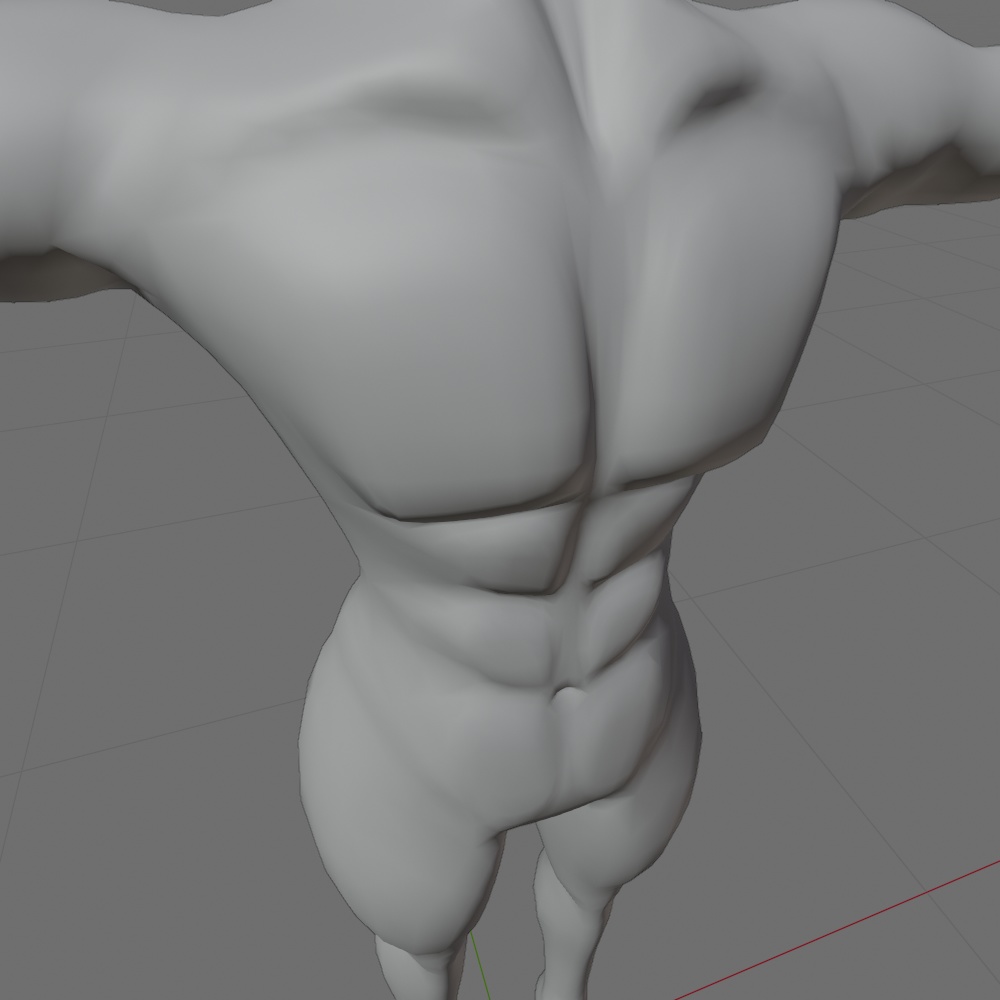 3d ①素体 ②頭③身体 男性型 タイプa