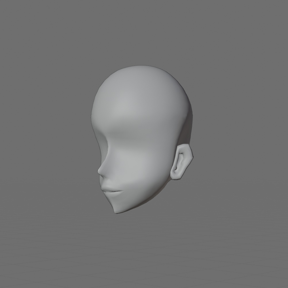 3d ①素体 ②頭③身体 男性型 タイプa