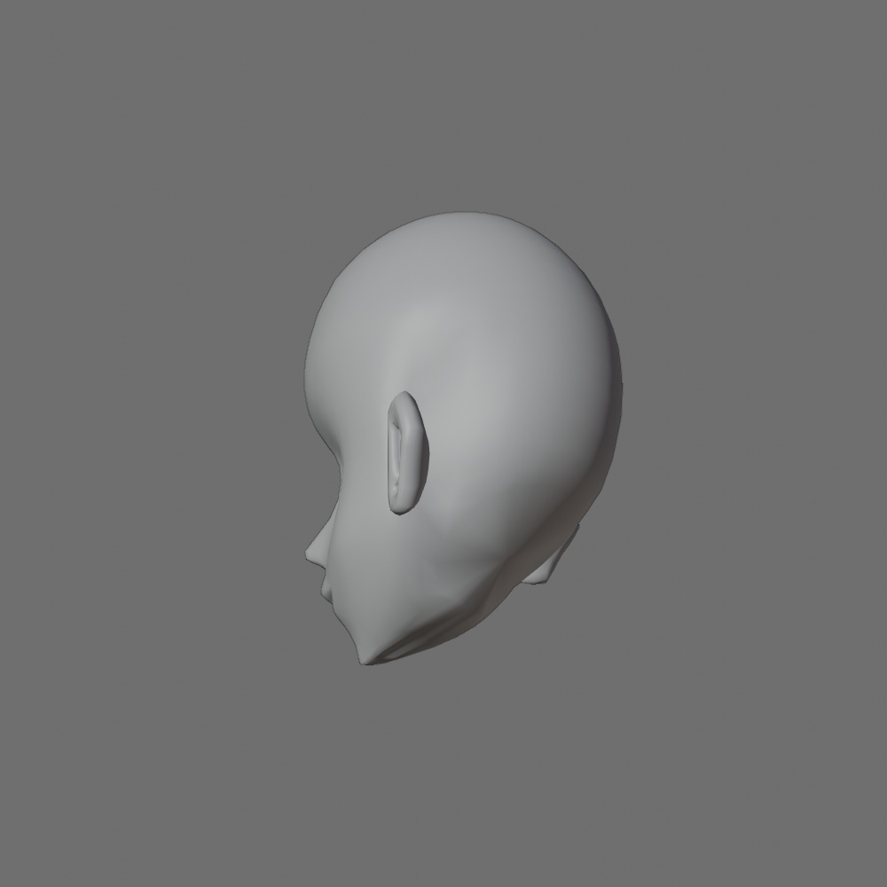 3d ①素体 ②頭③身体 男性型 タイプa