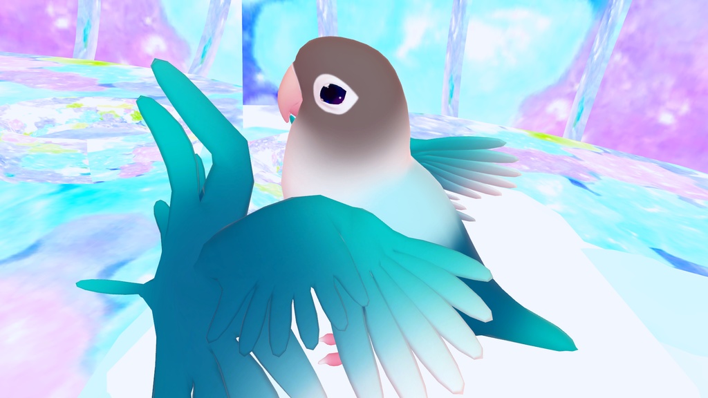 VRCHAT用アバター 鳥 ボタンインコ みきちゃん