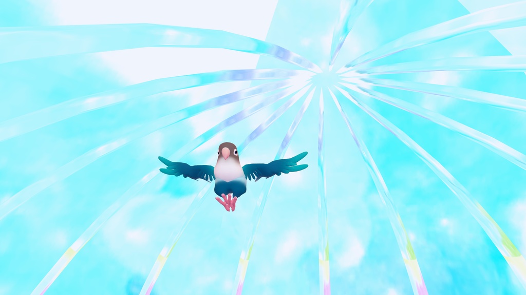 VRCHAT用アバター 鳥 ボタンインコ みきちゃん