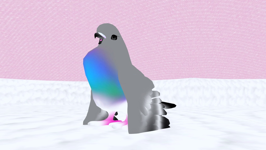 VRCHAT用 鳥アバター 鳩の「purururun」