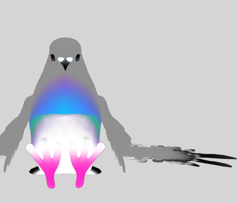 VRCHAT用 鳥アバター 鳩の「purururun」