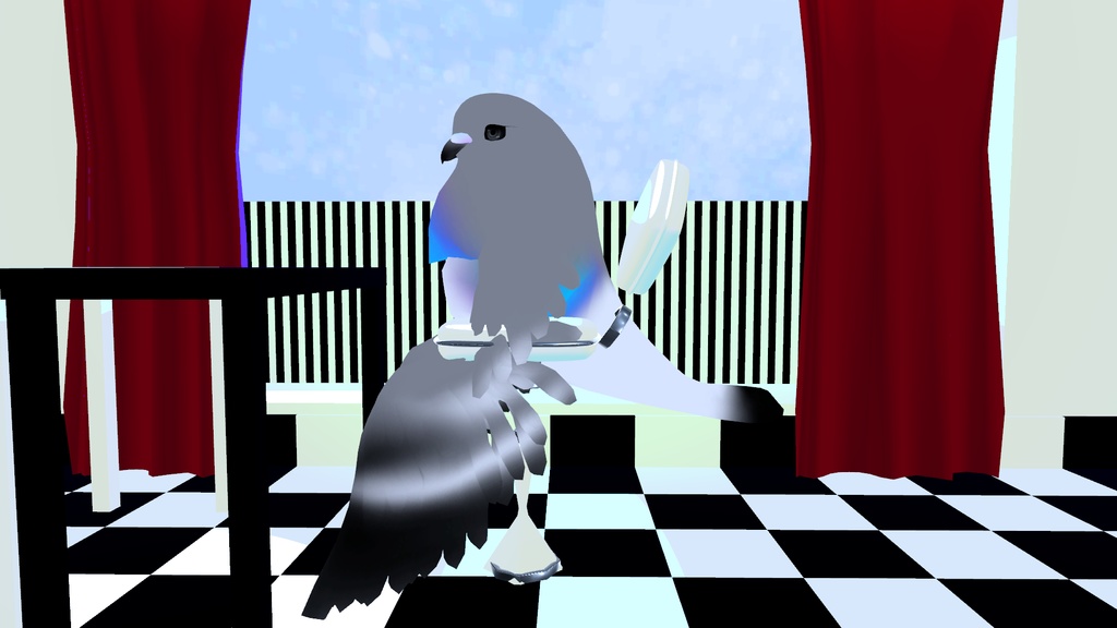 VRCHAT用 鳥アバター 鳩の「purururun」