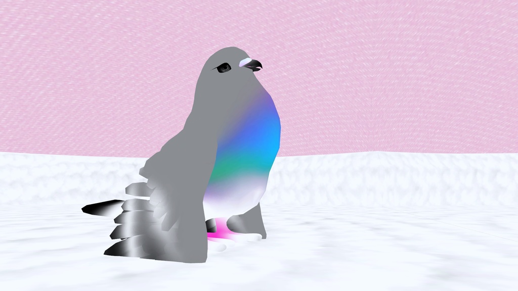 VRCHAT用 鳥アバター 鳩の「purururun」