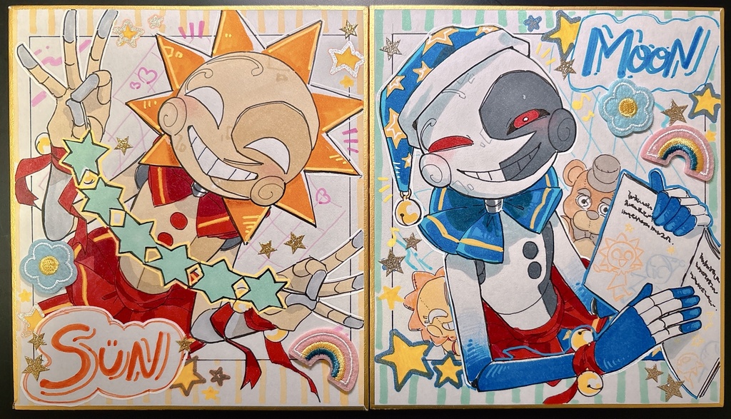 daycare attendantの色紙2種