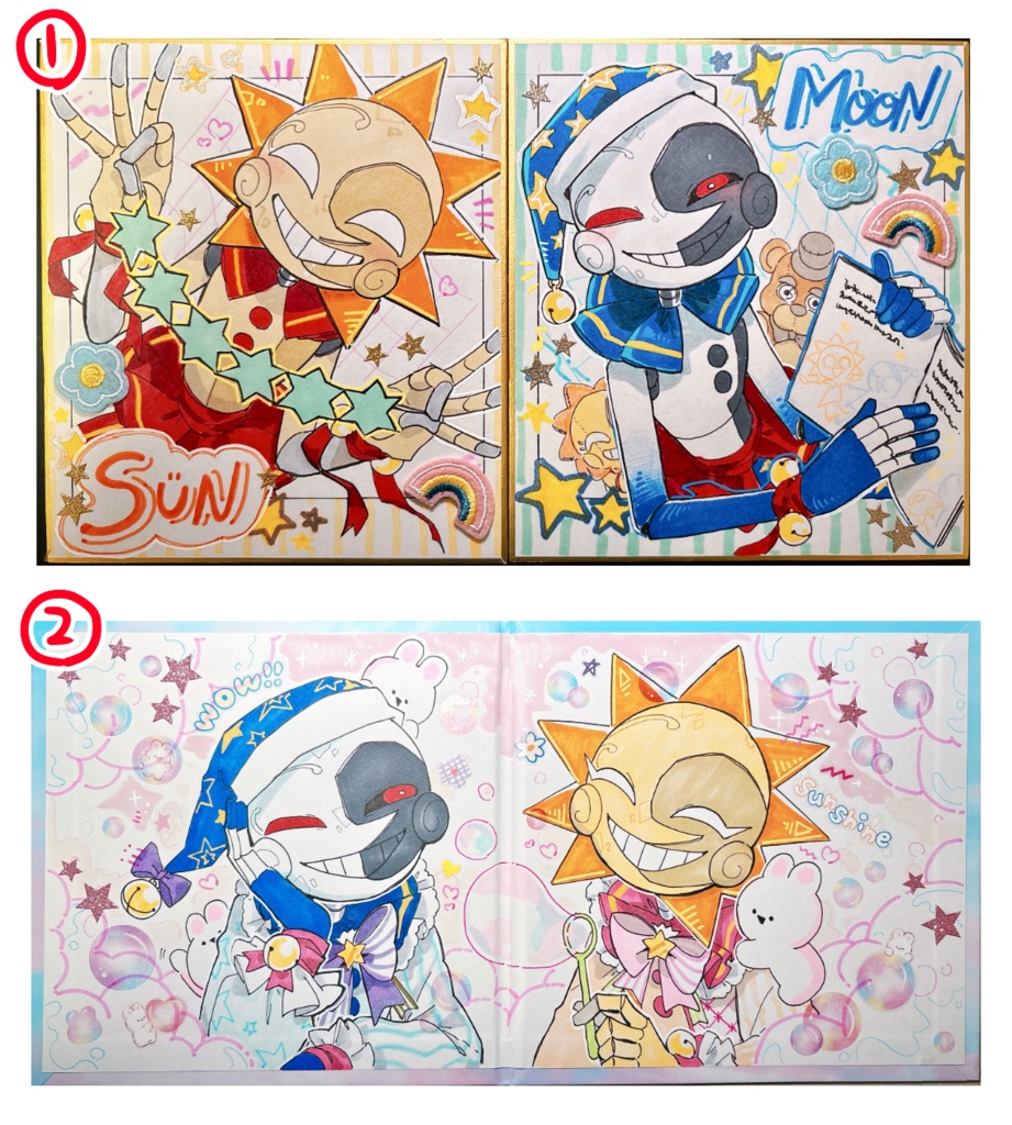 daycare attendantの色紙2種