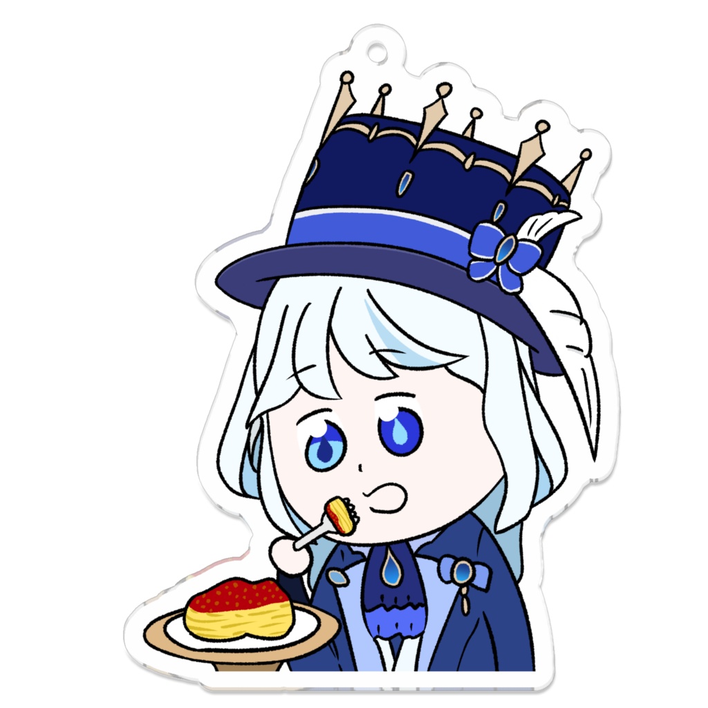 パスタ食べるフリーナのアクキー