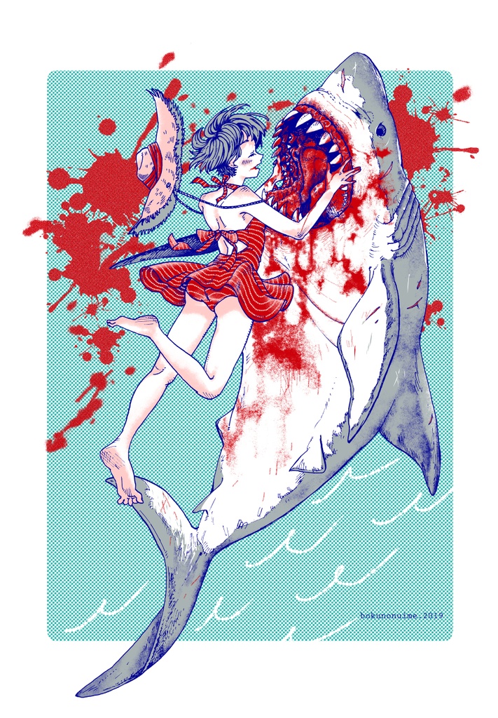 サメと女の子トート