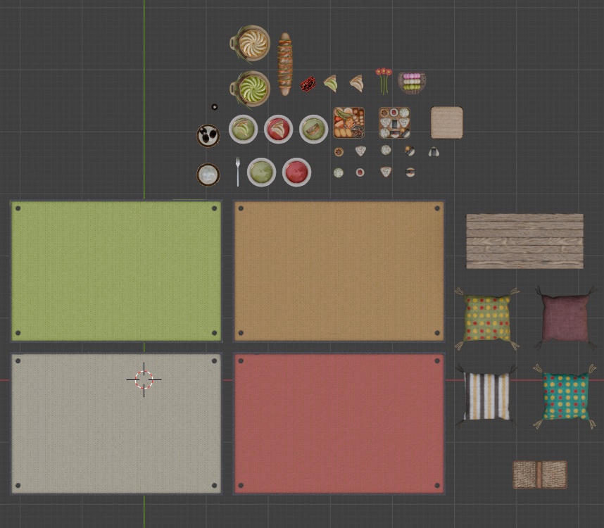 【3D小物】3Dお花見小物セットフルパック34点