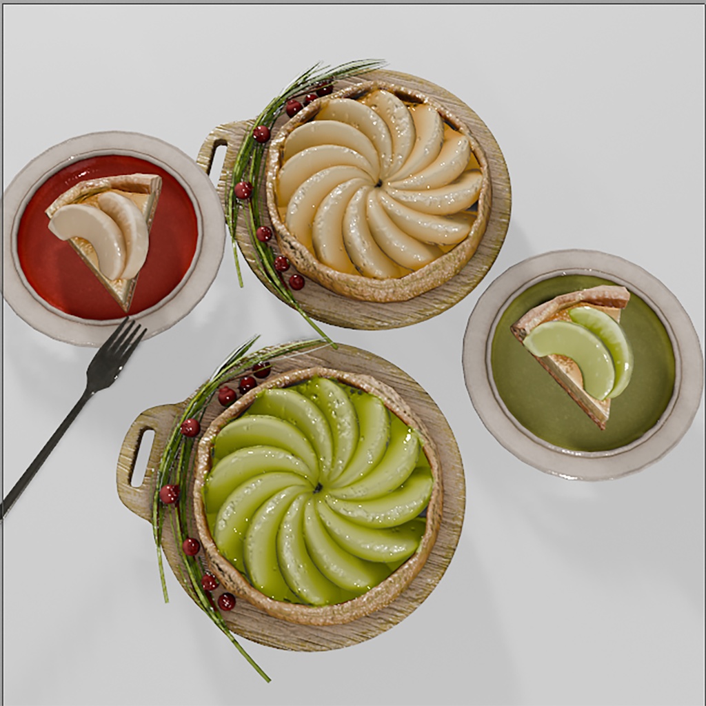 【3D小物】3Dフルーツタルト