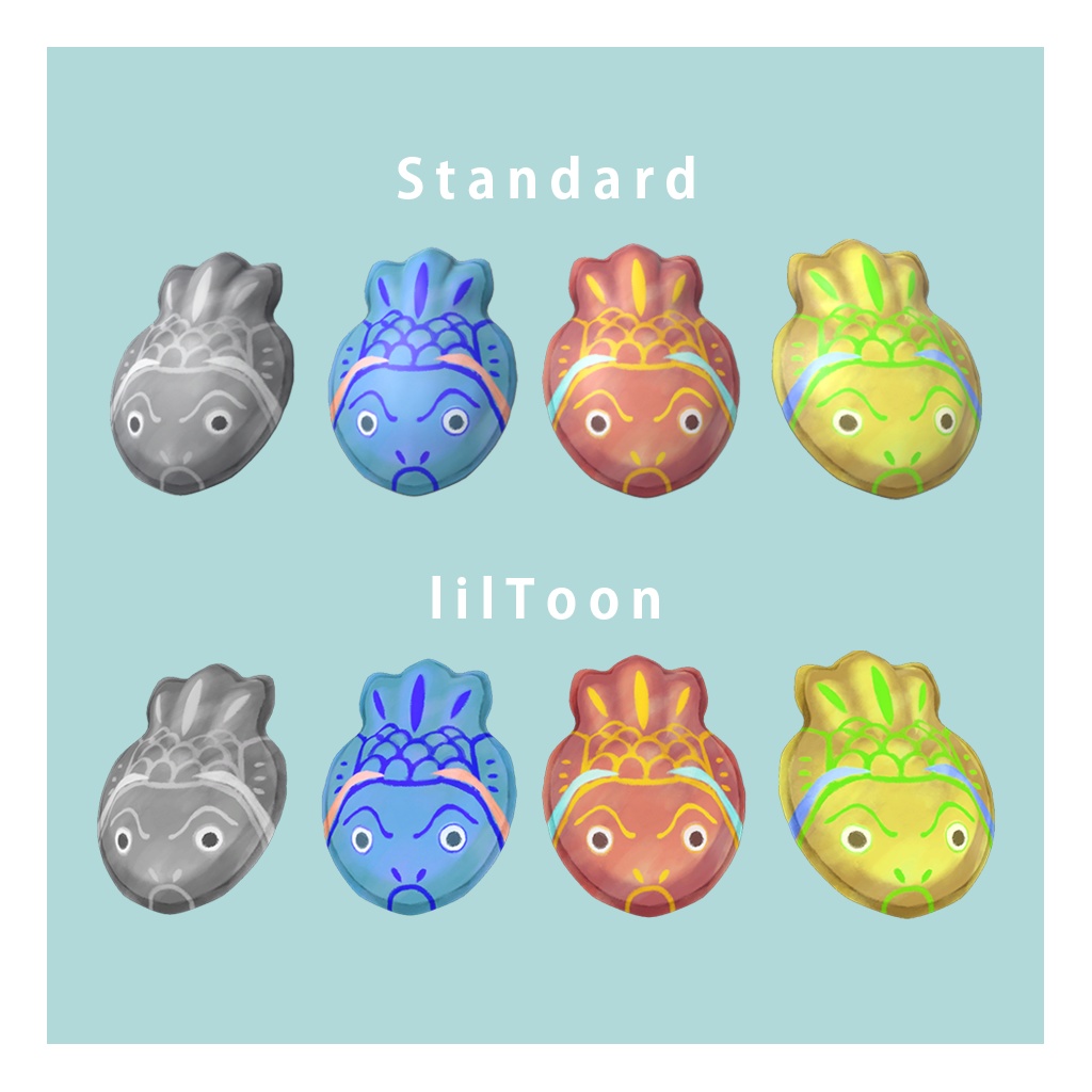 【3D】ブリキの金魚◆4点