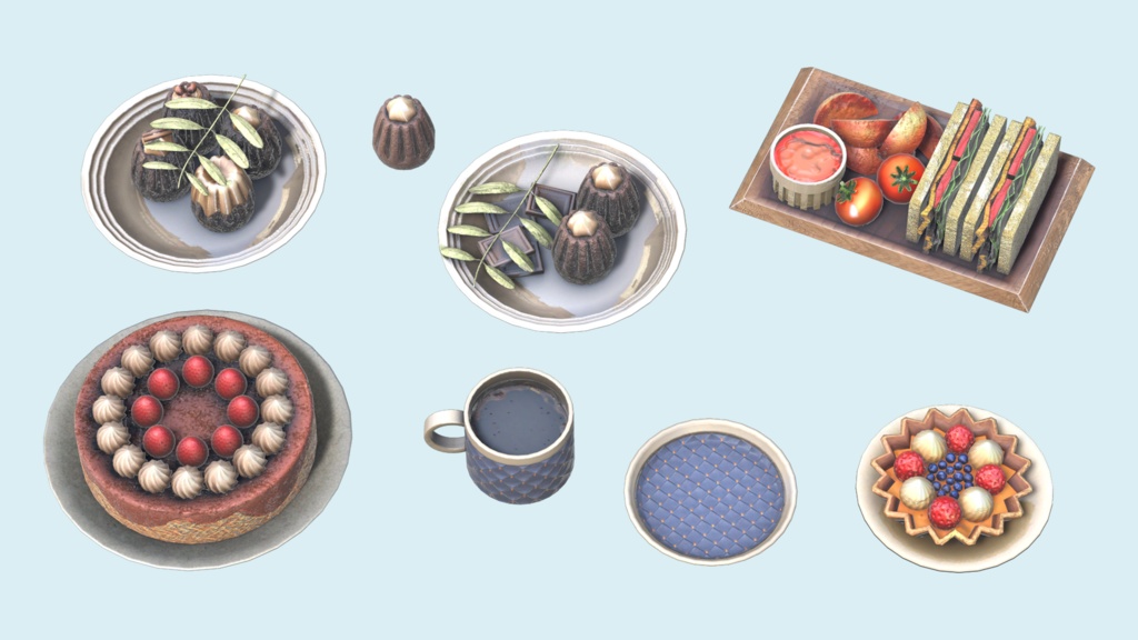 【3D】夏暮れのティータイム◆9点