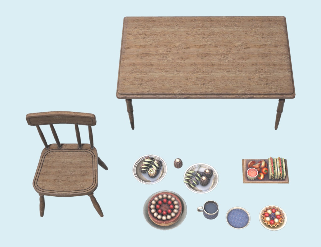 【3D】夏暮れのティータイム◆9点