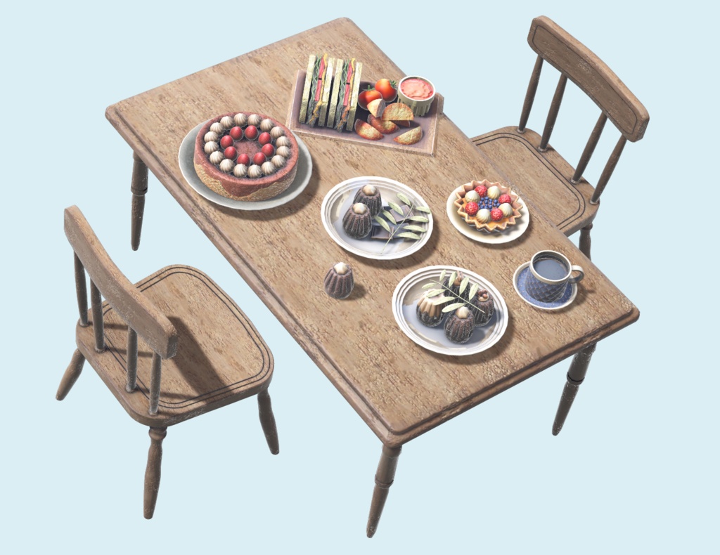 【3D】夏暮れのティータイム◆9点