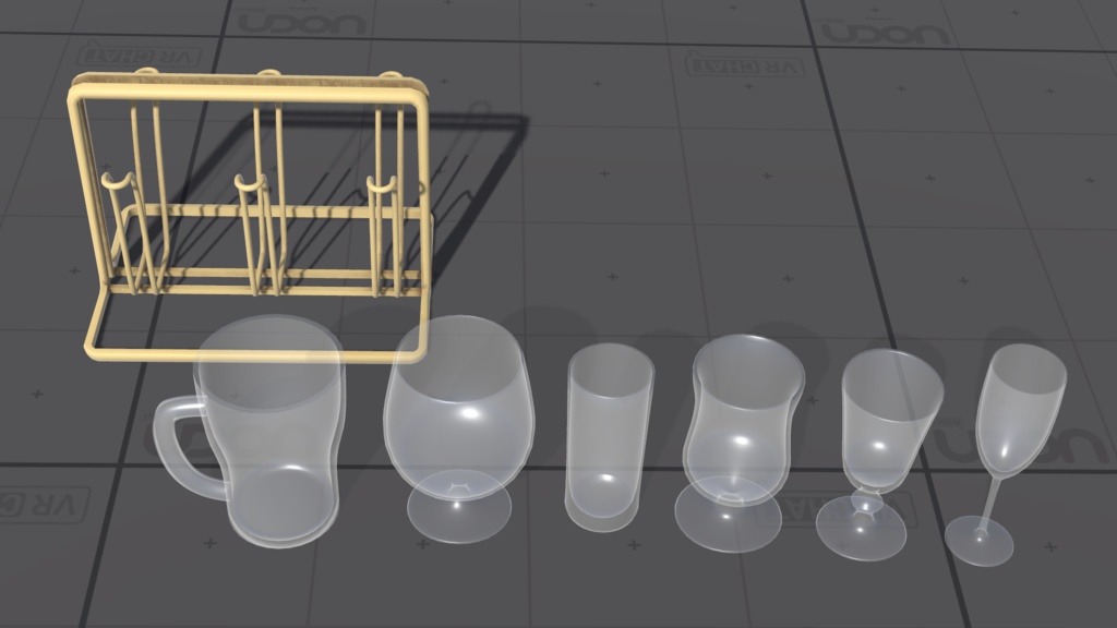 【3D小物】グラススタンド&グラス