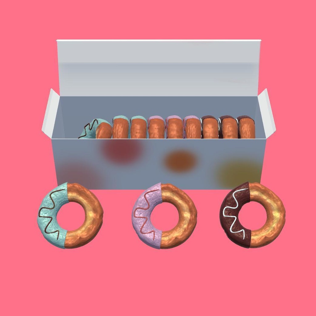 【3D小物】3Dチョコドーナッツセット