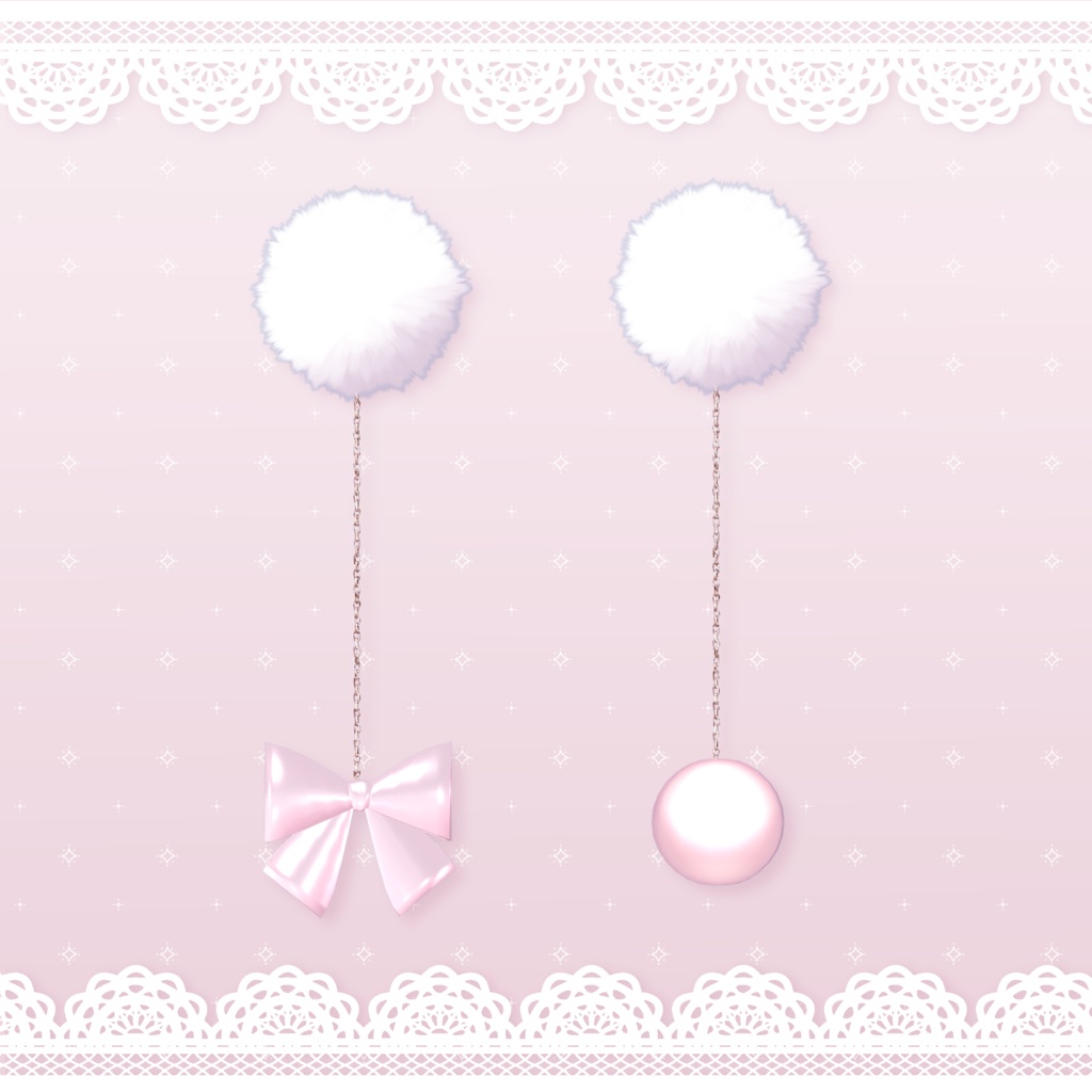 もこもこイヤリング(ピアス)