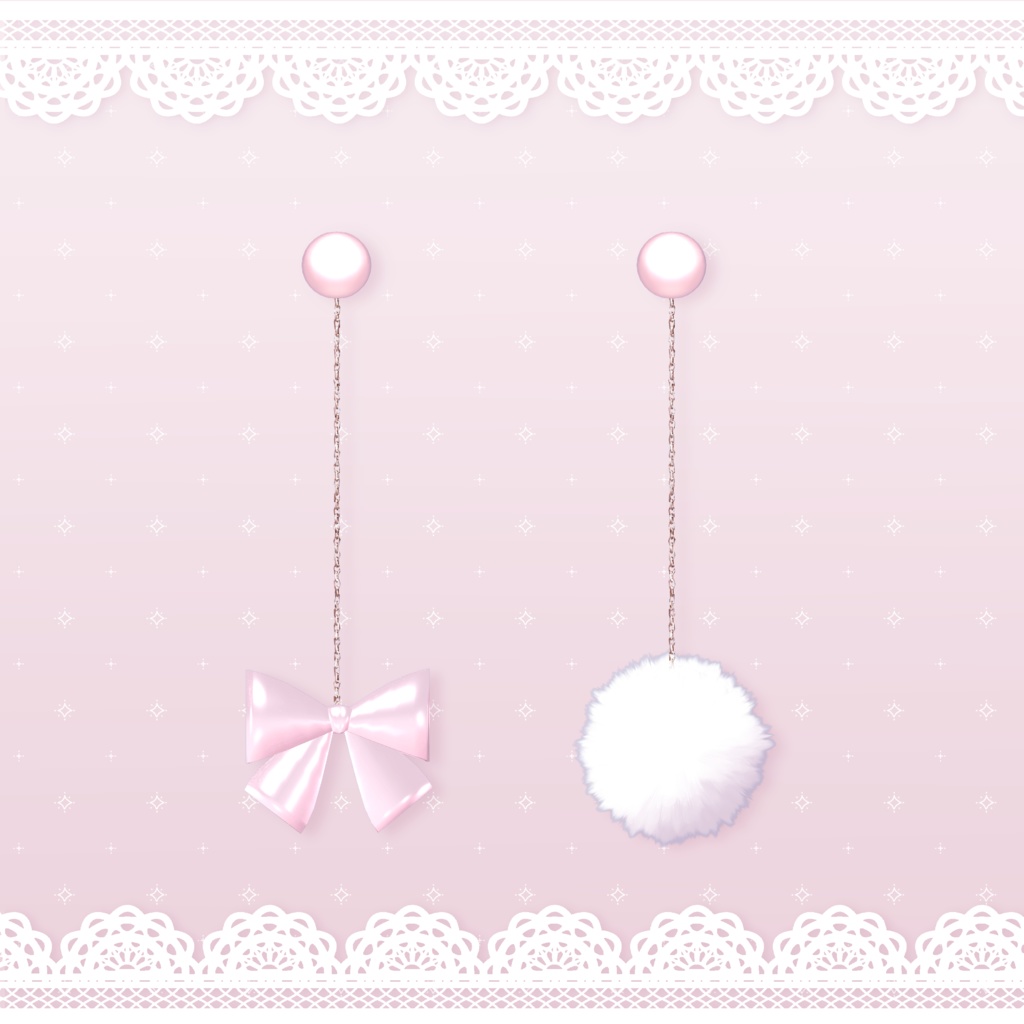 もこもこイヤリング(ピアス)