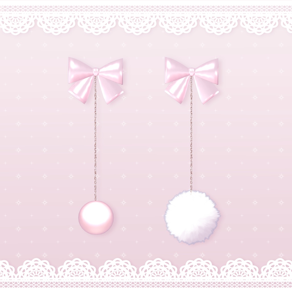 もこもこイヤリング(ピアス)