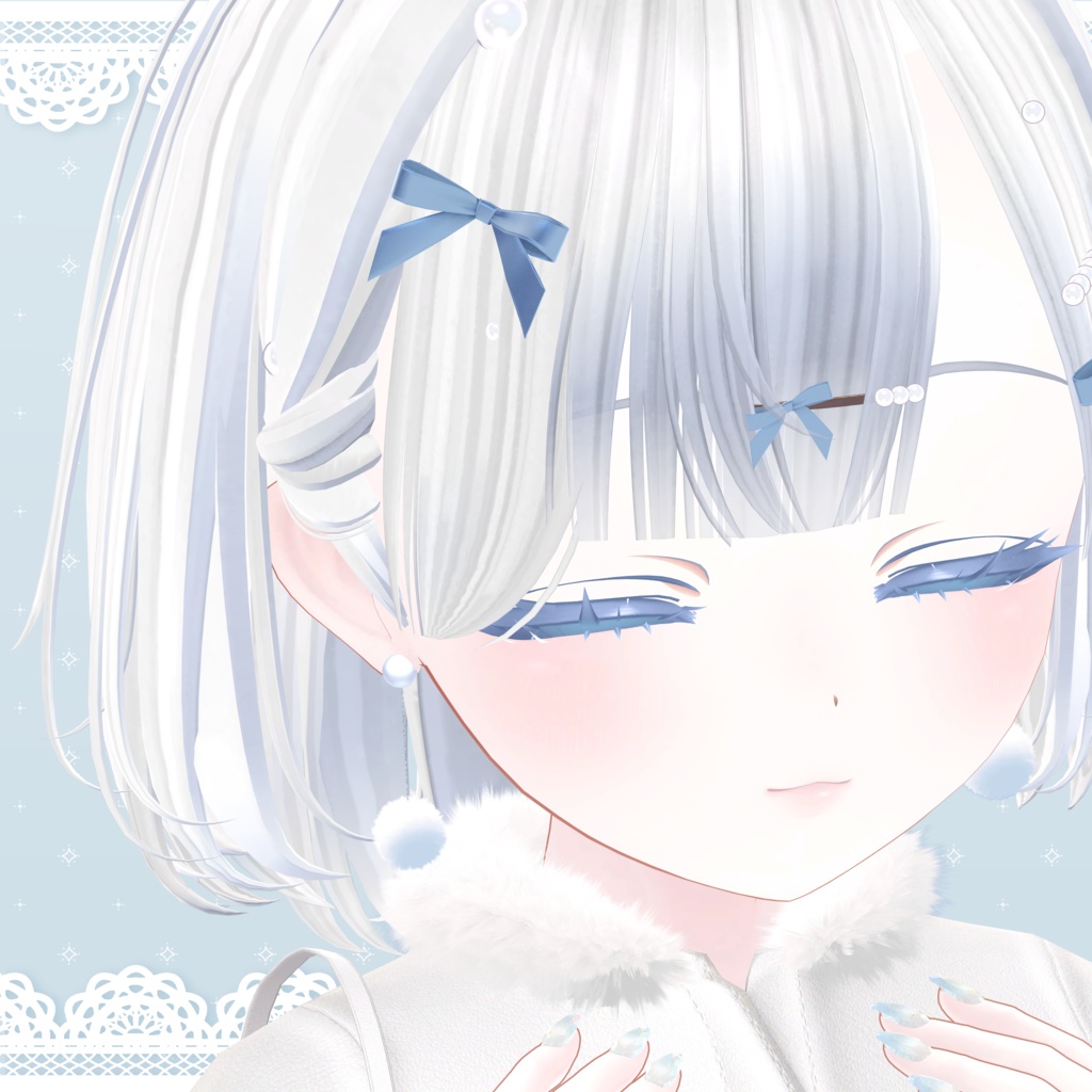 もこもこイヤリング(ピアス)