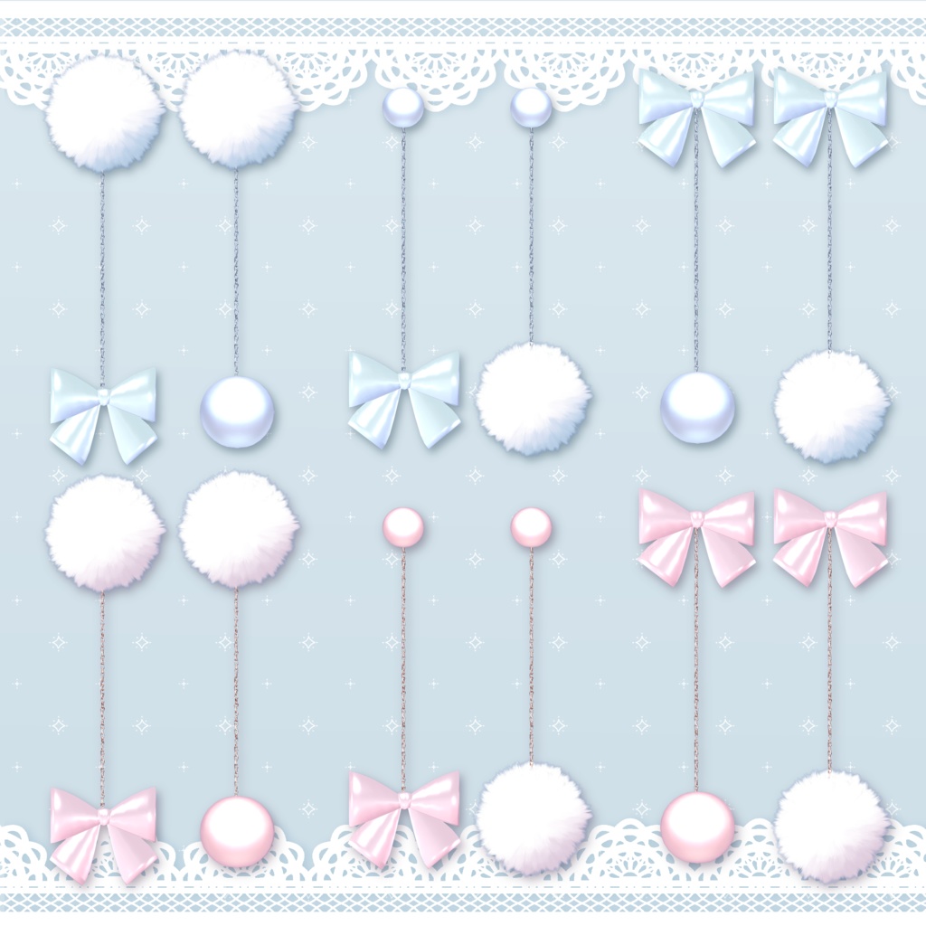 もこもこイヤリング(ピアス)