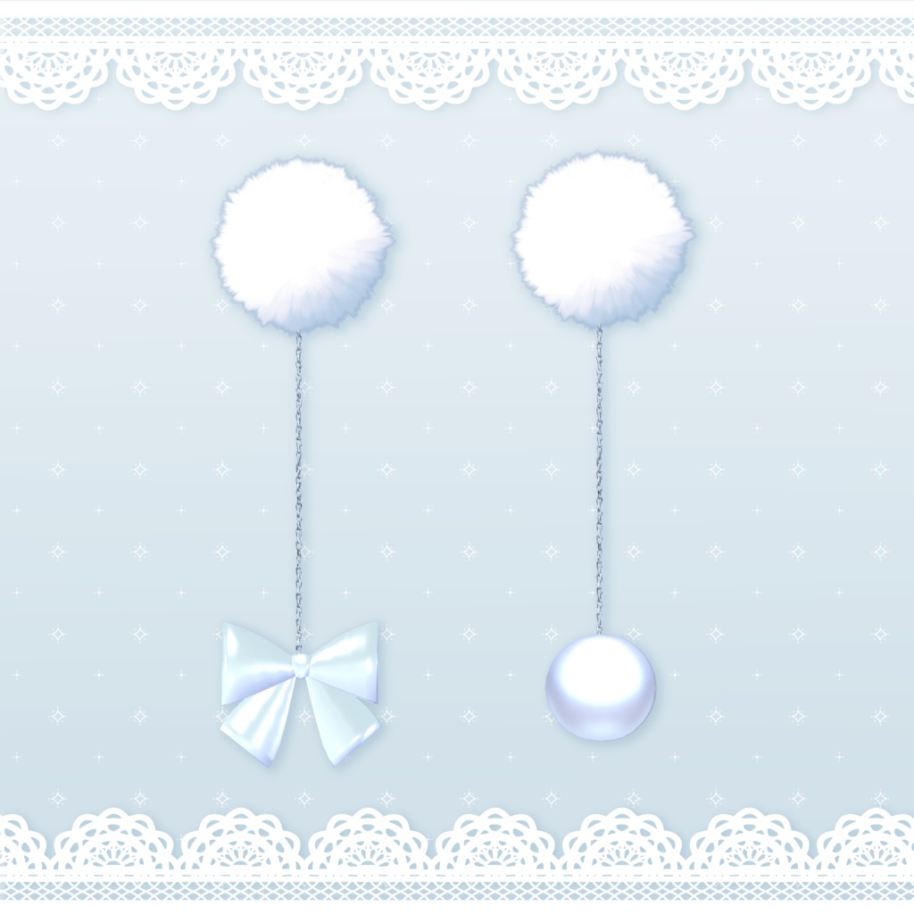 もこもこイヤリング(ピアス)