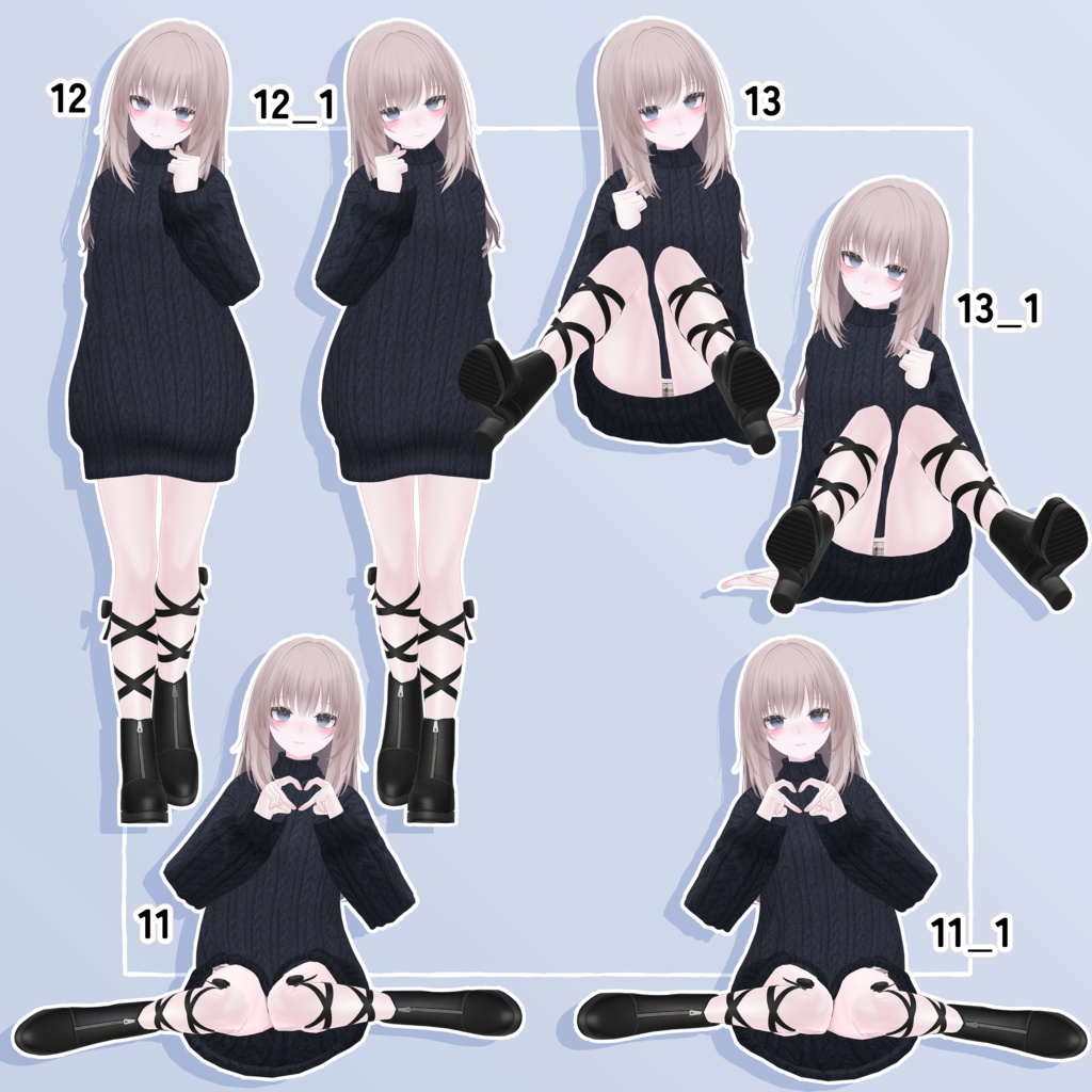 【お試し版あり】ハートポーズセット