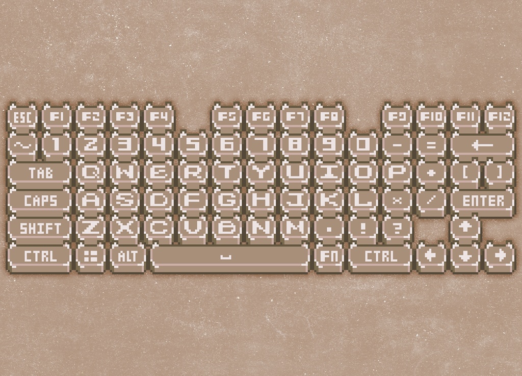 【Vtuber素材】Pixel Cat Keycap - キーボード対応【共6色】