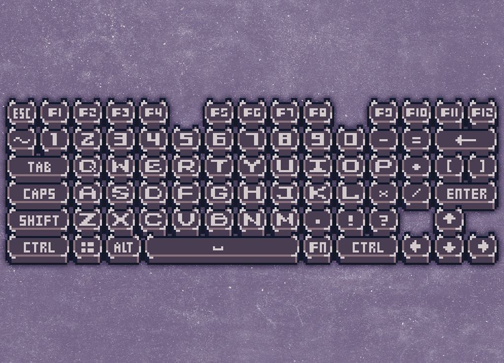 【Vtuber素材】Pixel Cat Keycap - キーボード対応【共6色】