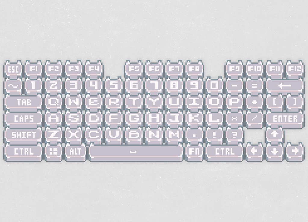 【Vtuber素材】Pixel Cat Keycap - キーボード対応【共6色】