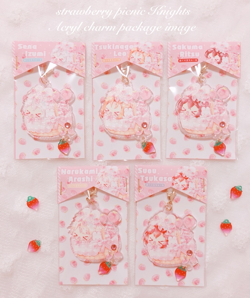 いちごぴくにっくないつアクリルチャーム