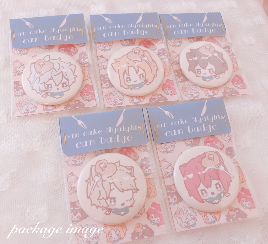 ぱんけーきにゃいつ缶バッジ